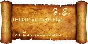 Hollósi Ezékiel névjegykártya